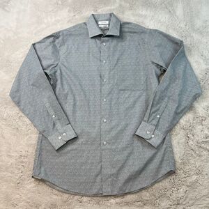 Calvin Klein Regular Fit Performance Non Iron Dress Shirt Mens 15.5 34/35 Cotton